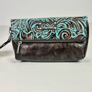 Patricia Nash Fold Over Clutch Ardenza Leather - Valerie NWT